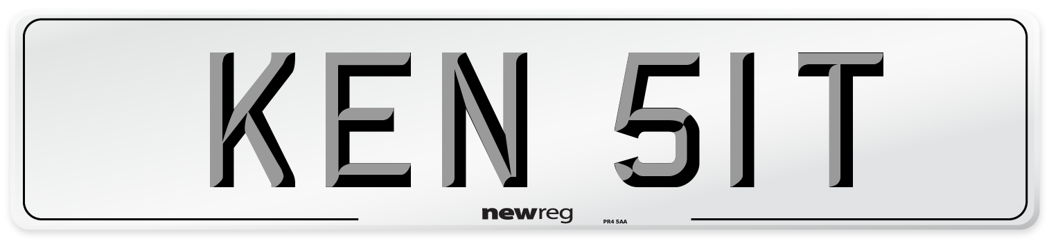 KEN 51T Number Plate from New Reg